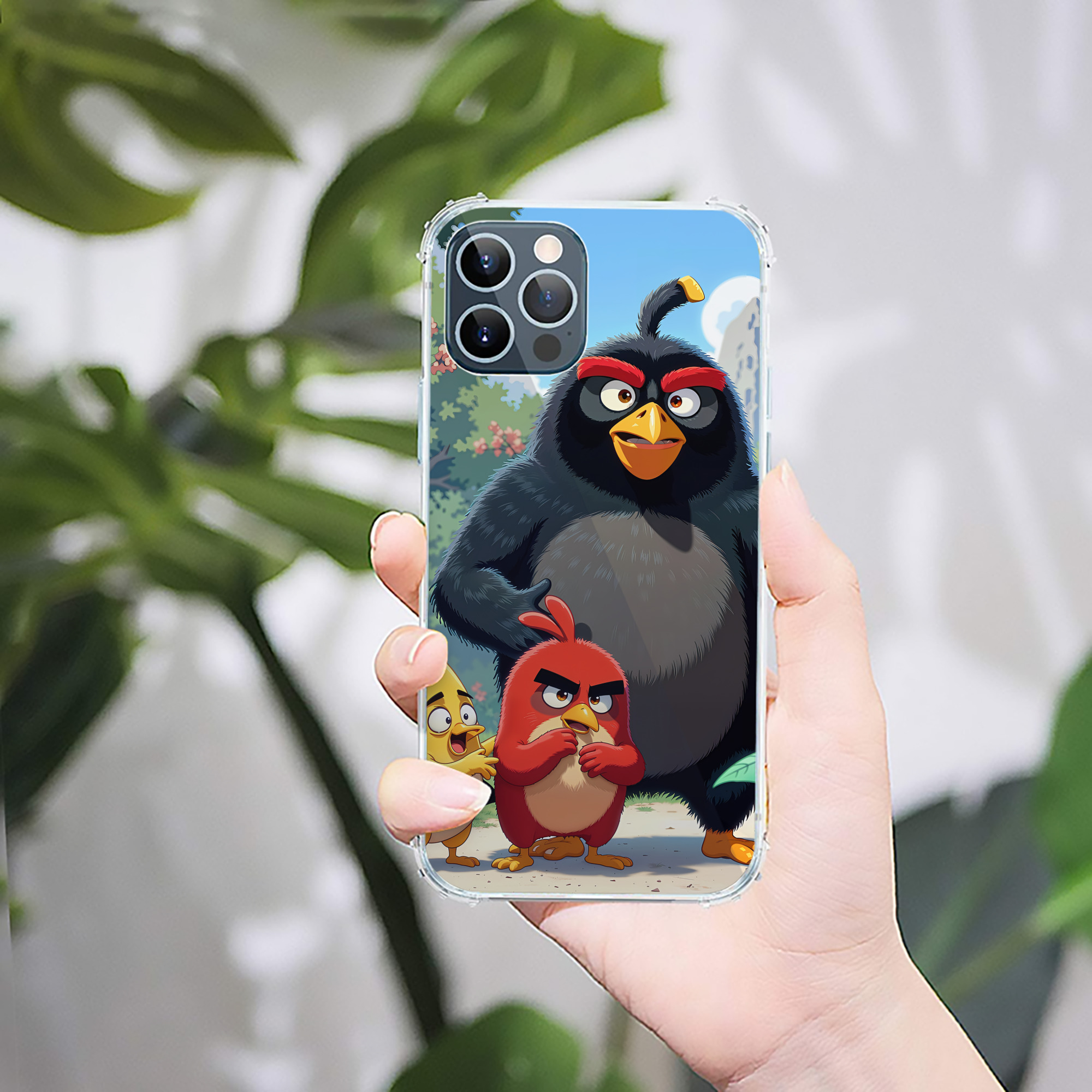 （画像用） Angry Birds アングリーバード 【iPhone 12シリーズ対応】透明スマホケース（クリアソフトケース）